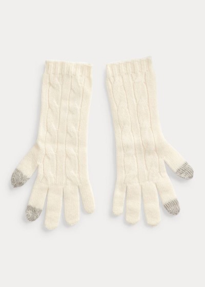 Guantes Polo Ralph Lauren Mujer Creme - Cable-Knit Cashmere - KNWLM7318